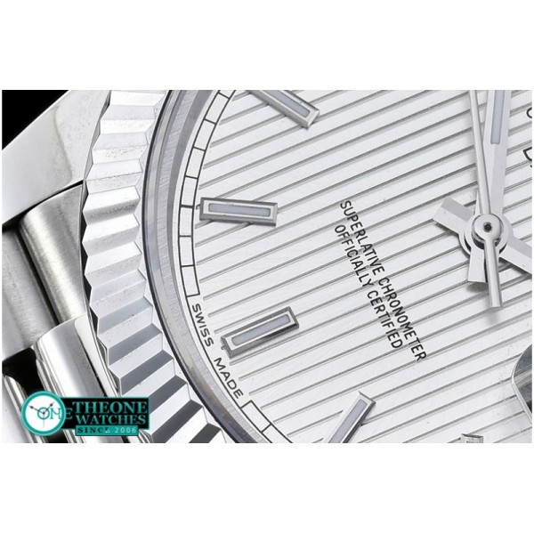 Rolex - DayDate 228206 SS/SS Silver Stick BP Swiss 2836