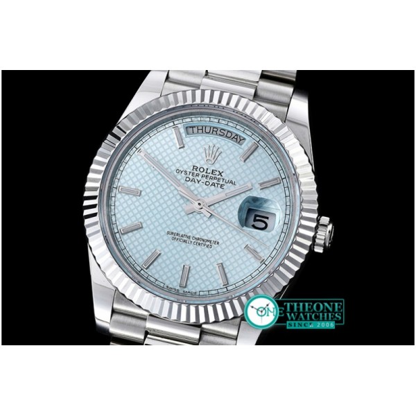 Rolex - DayDate 228206 SS/SS Blue Stick BP Swiss 2836