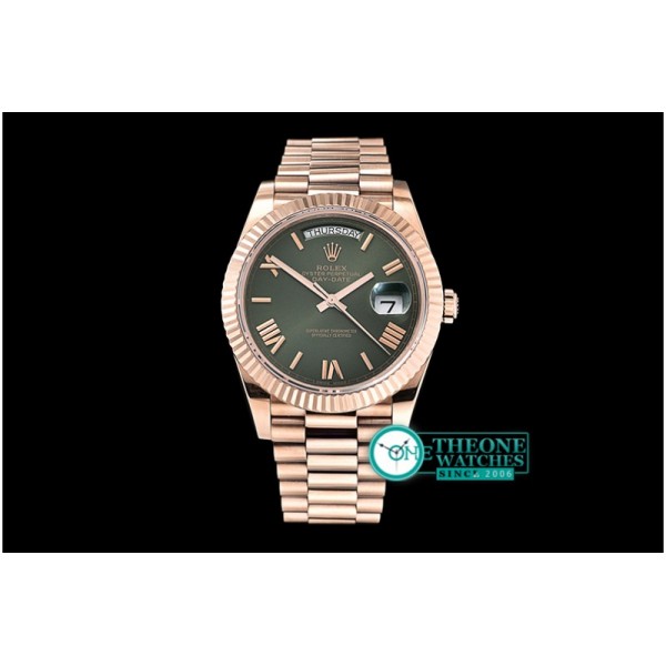 Rolex - DayDate 228206 RG/RG Green Roman BP Swiss 2836