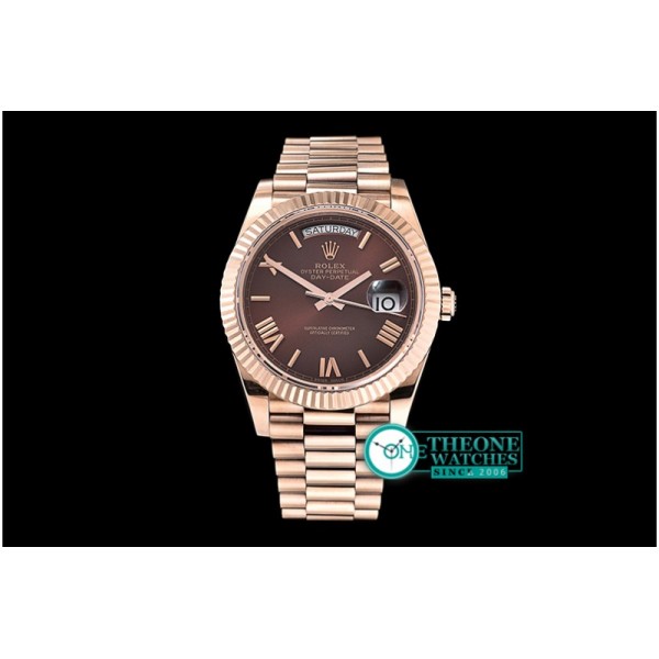 Rolex - DayDate 228206 RG/RG Brown Roman BP Swiss 2836