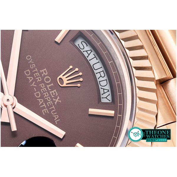 Rolex - DayDate 228206 RG/RG Brown Roman BP Swiss 2836