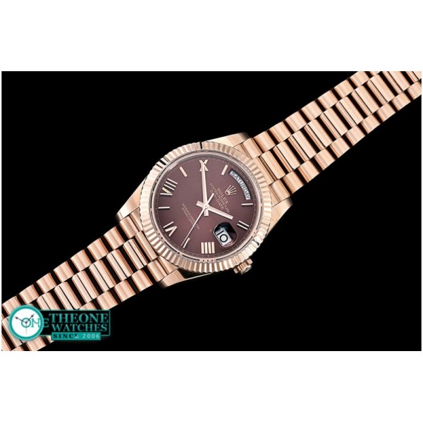 Rolex - DayDate 228206 RG/RG Brown Roman BP Swiss 2836