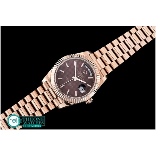 Rolex - DayDate 228206 RG/RG Brown Stick BP Swiss 2836