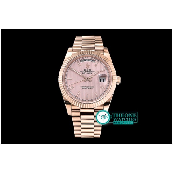 Rolex - DayDate 228206 RG/RG Cream Stick BP Swiss 2836