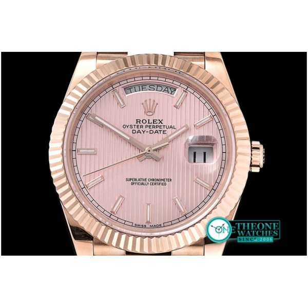 Rolex - DayDate 228206 RG/RG Cream Stick BP Swiss 2836