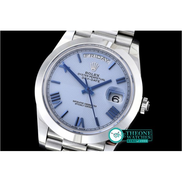 Rolex - DayDate 228206 SS/SS Blue Roman Smooth BP Swiss 2836